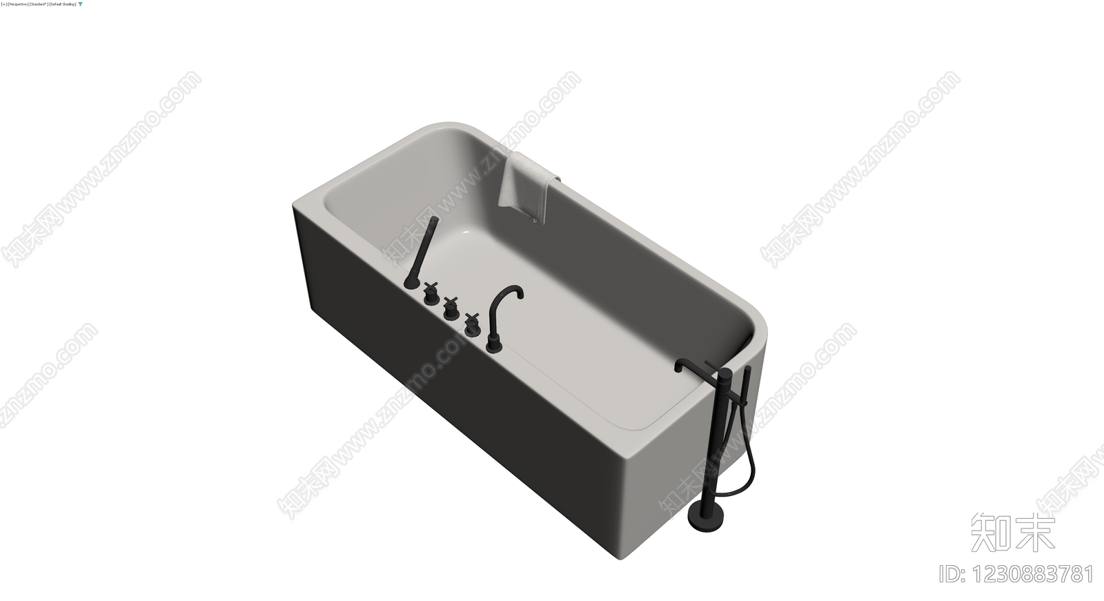 现代独立式浴缸组合3D模型下载【ID:1230883781】