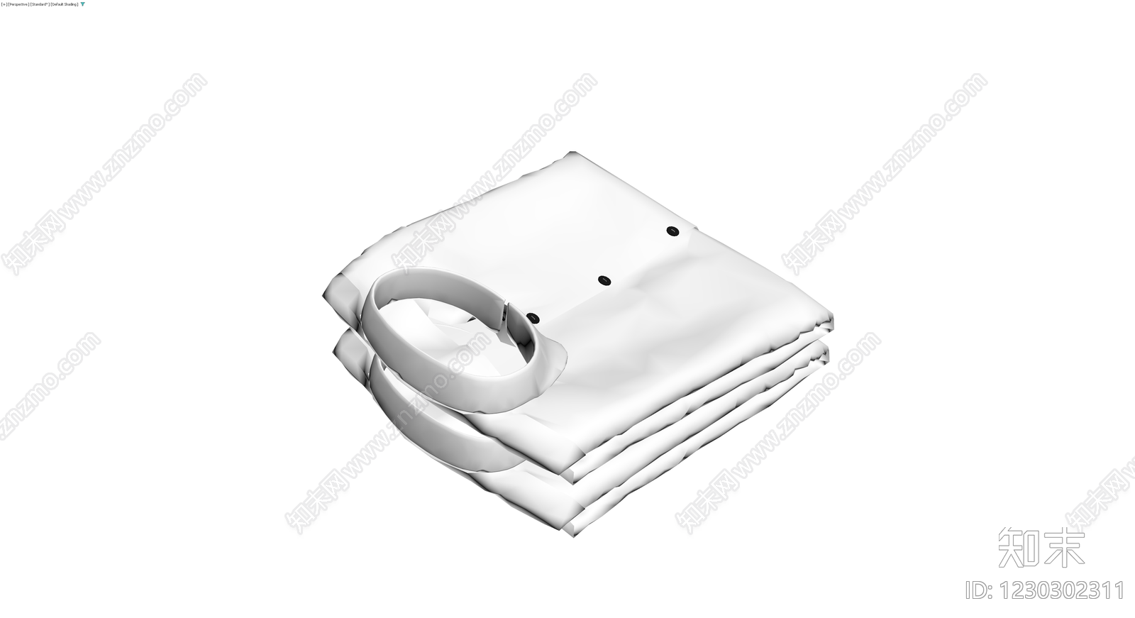 折叠白衬衫模型3D模型下载【ID:1230302311】