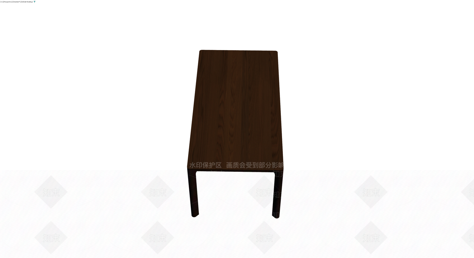 深色木纹简约方桌3D模型下载【ID:1230340454】