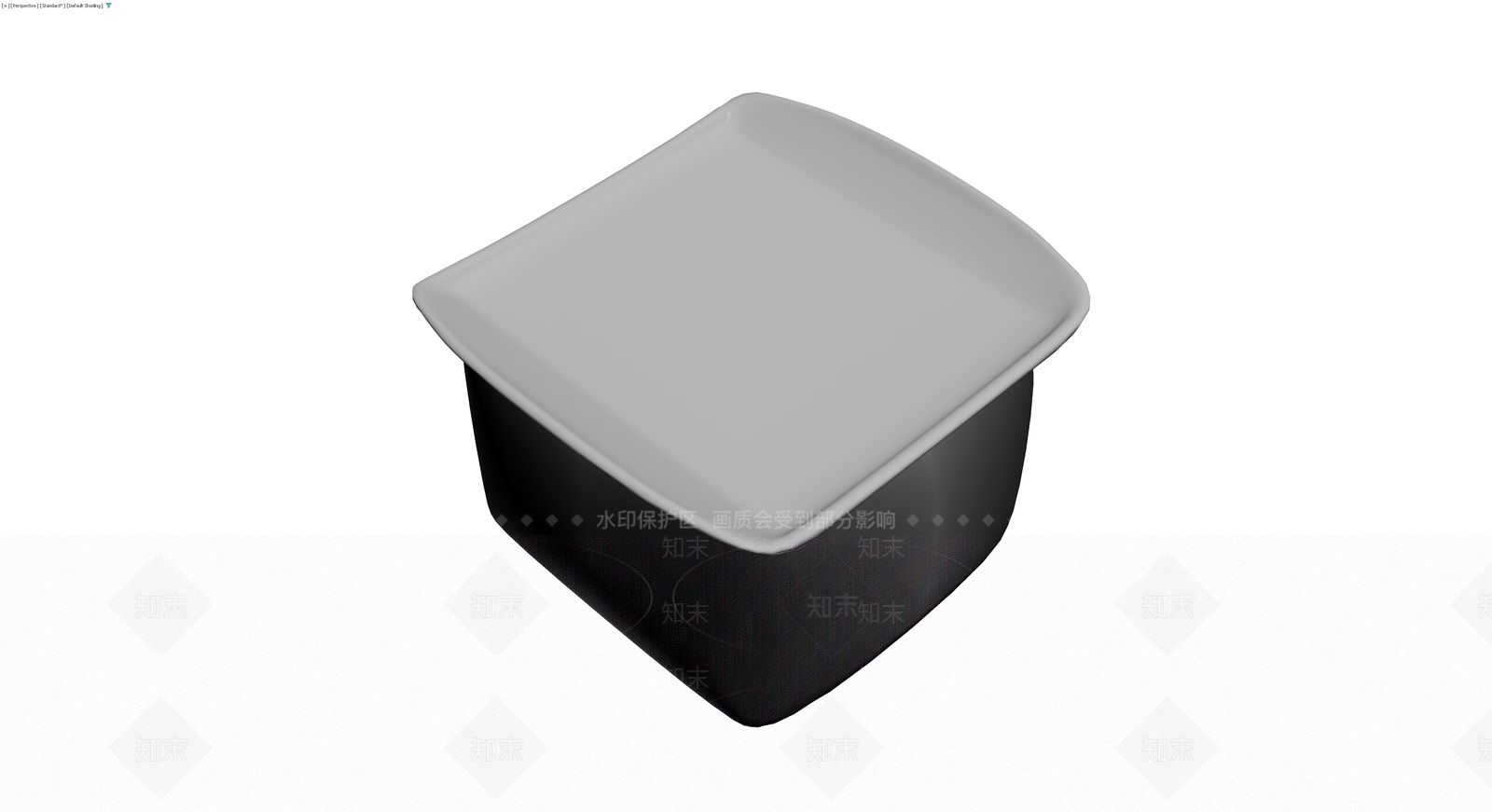 黑白方型收纳盒/容器3D模型下载【ID:1230578048】