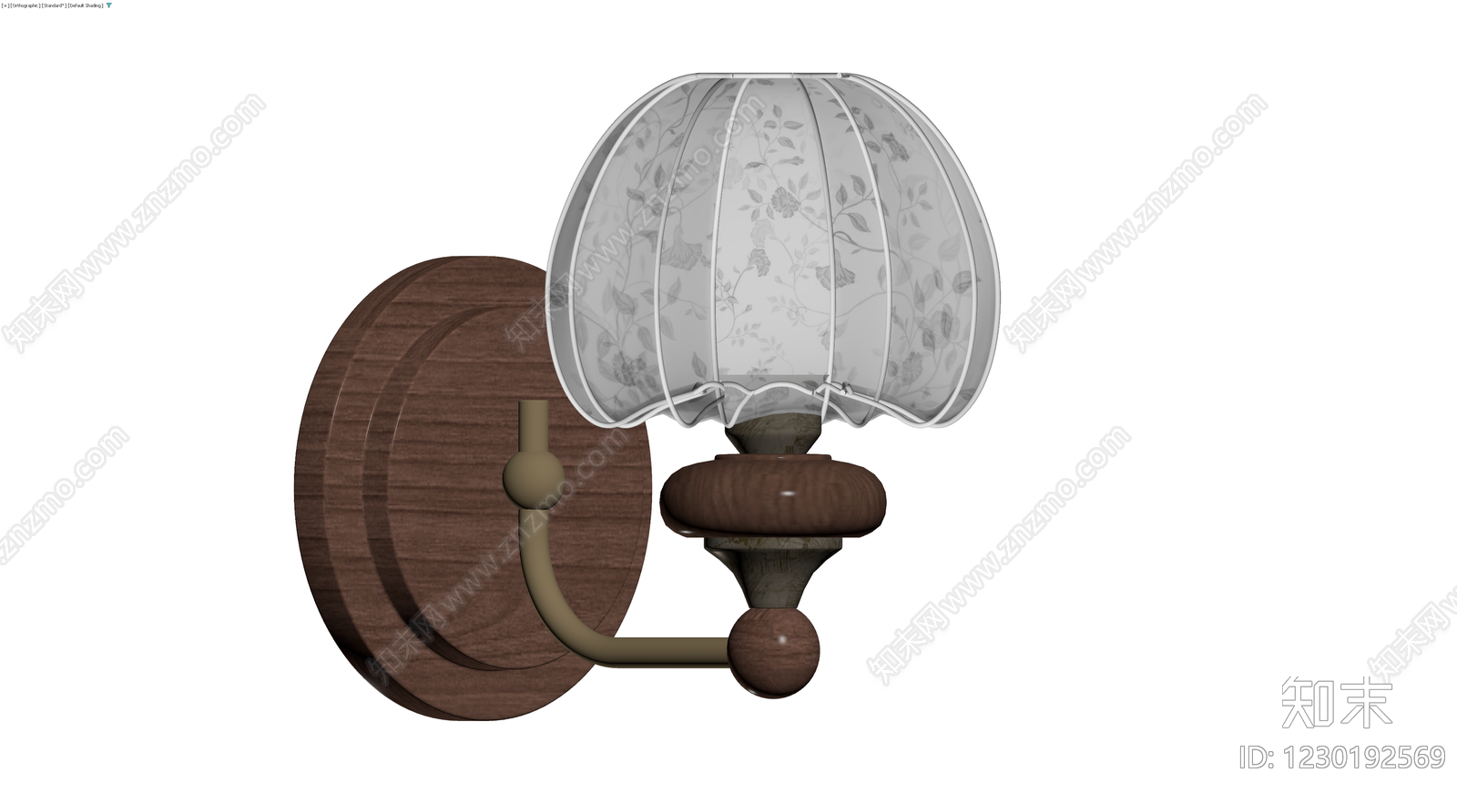 复古风格木质壁灯3D模型下载【ID:1230192569】