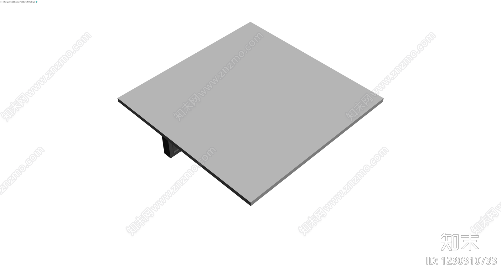 灰色单侧柜体桌3D模型下载【ID:1230310733】