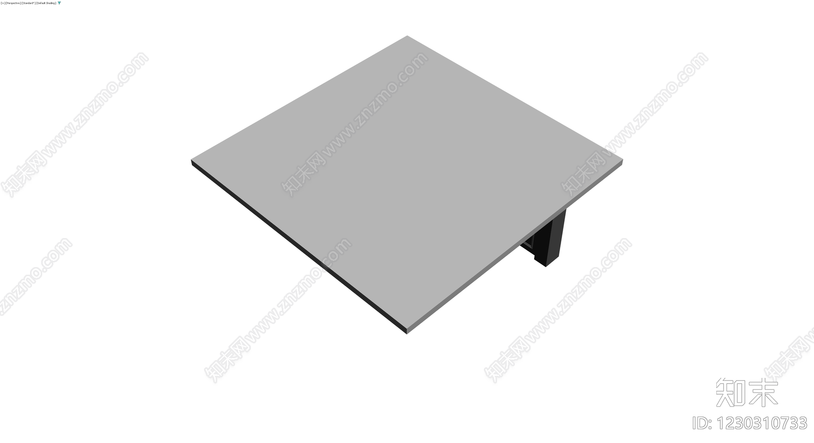 灰色单侧柜体桌3D模型下载【ID:1230310733】