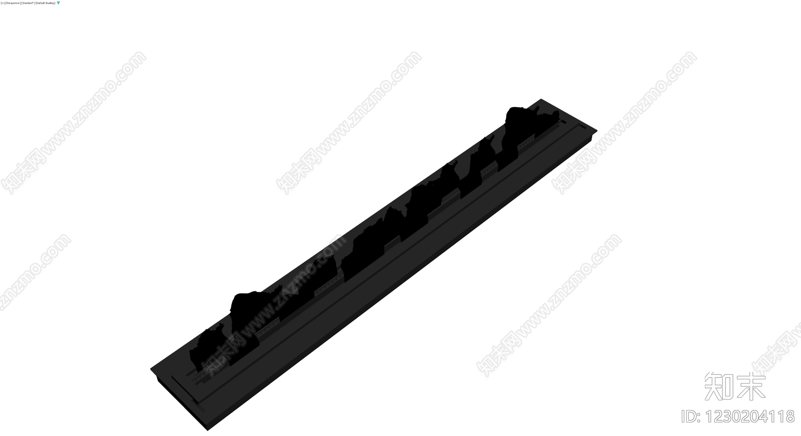 黑色景观石组雕塑3D模型下载【ID:1230204118】
