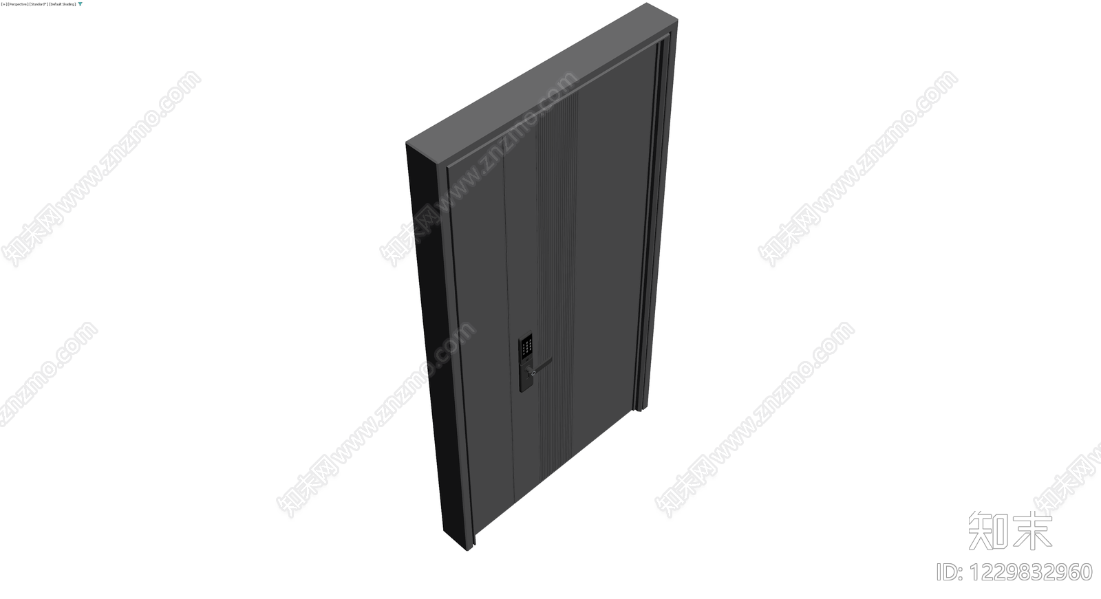 现代智能入户门3D模型下载【ID:1229832960】