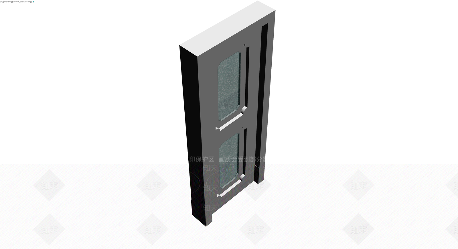 双玻璃装饰门组件3D模型下载【ID:1230170526】