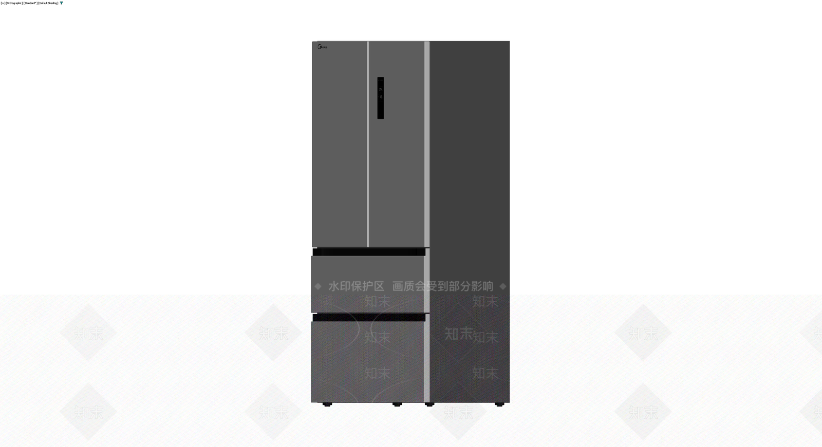 美的四门冰箱模型3D模型下载【ID:1229857947】