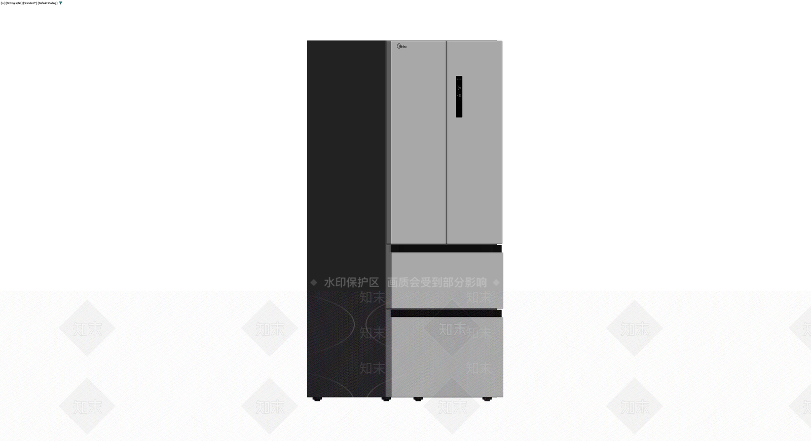 美的四门冰箱模型3D模型下载【ID:1229857947】