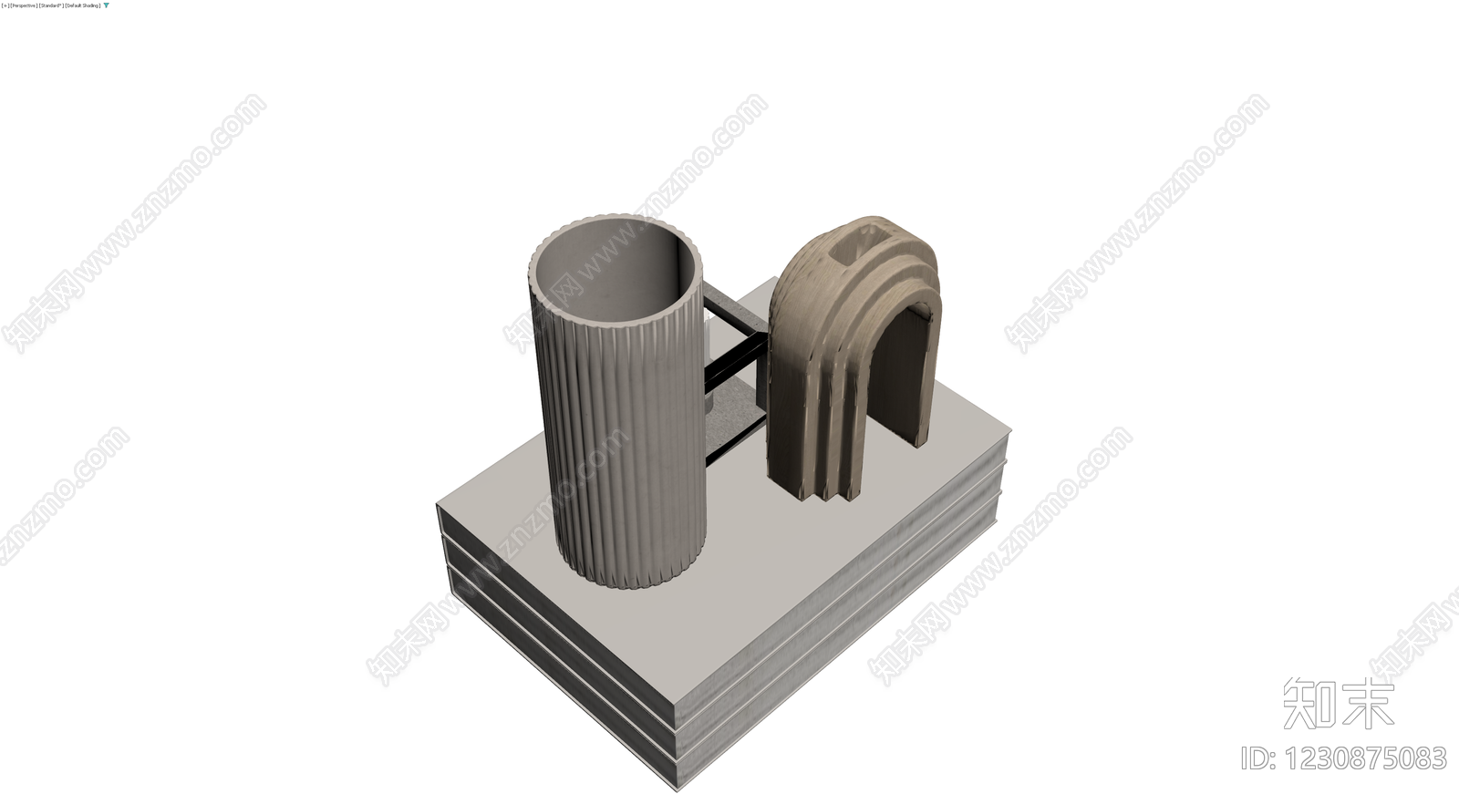 书籍与装饰摆件组合3D模型下载【ID:1230875083】