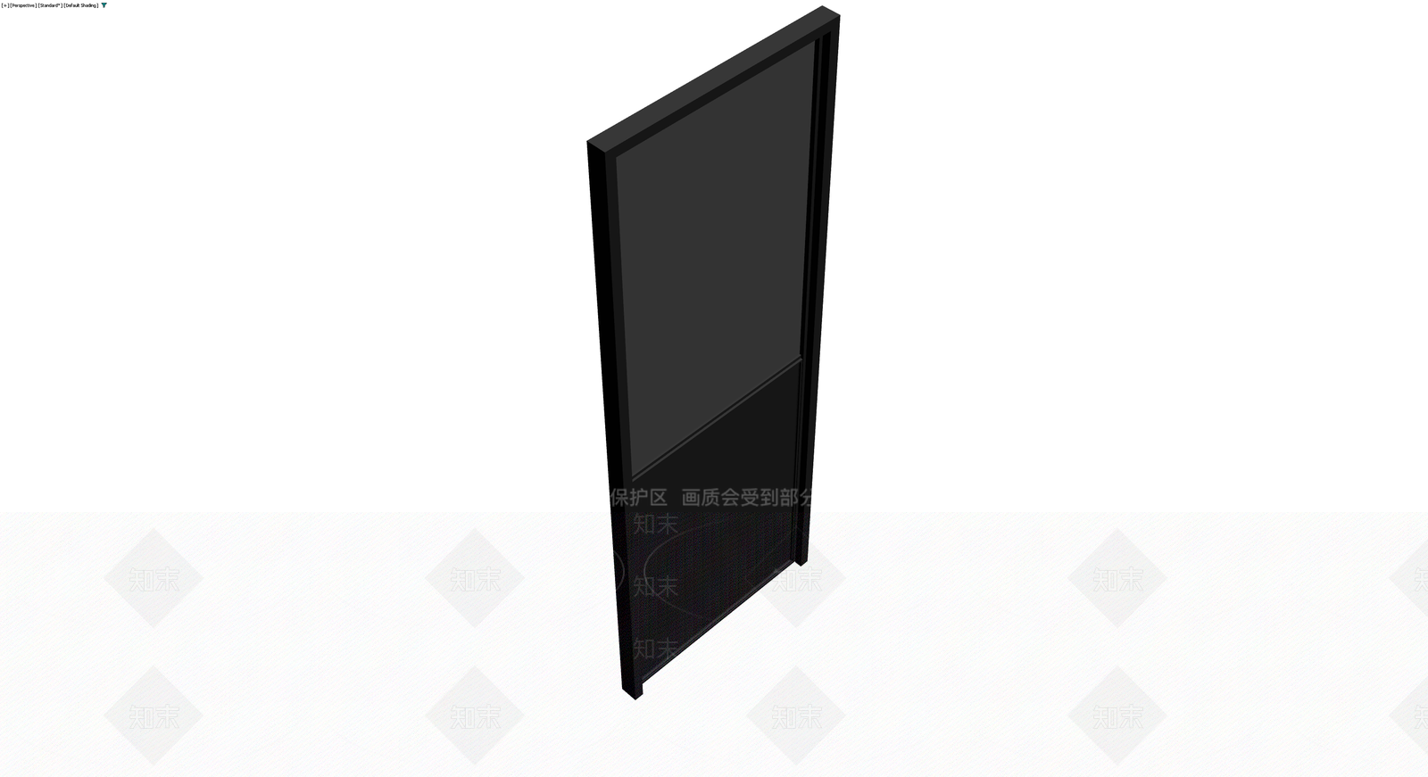 黑色双拼门体模型3D模型下载【ID:1229626917】