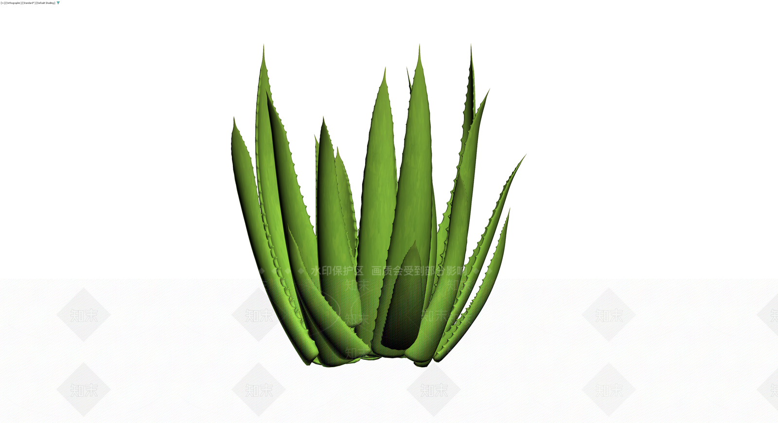 绿色多肉植物模型3D模型下载【ID:1229677386】