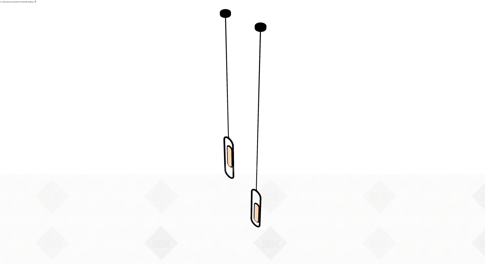 双头吊灯灯具3D模型下载【ID:1230427982】