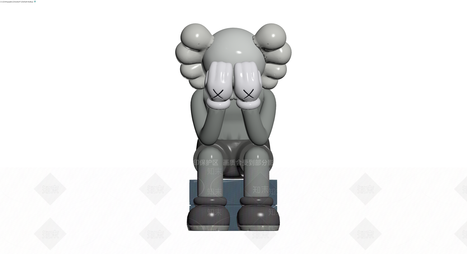 KAWS坐姿人物雕塑3D模型下载【ID:1230363554】