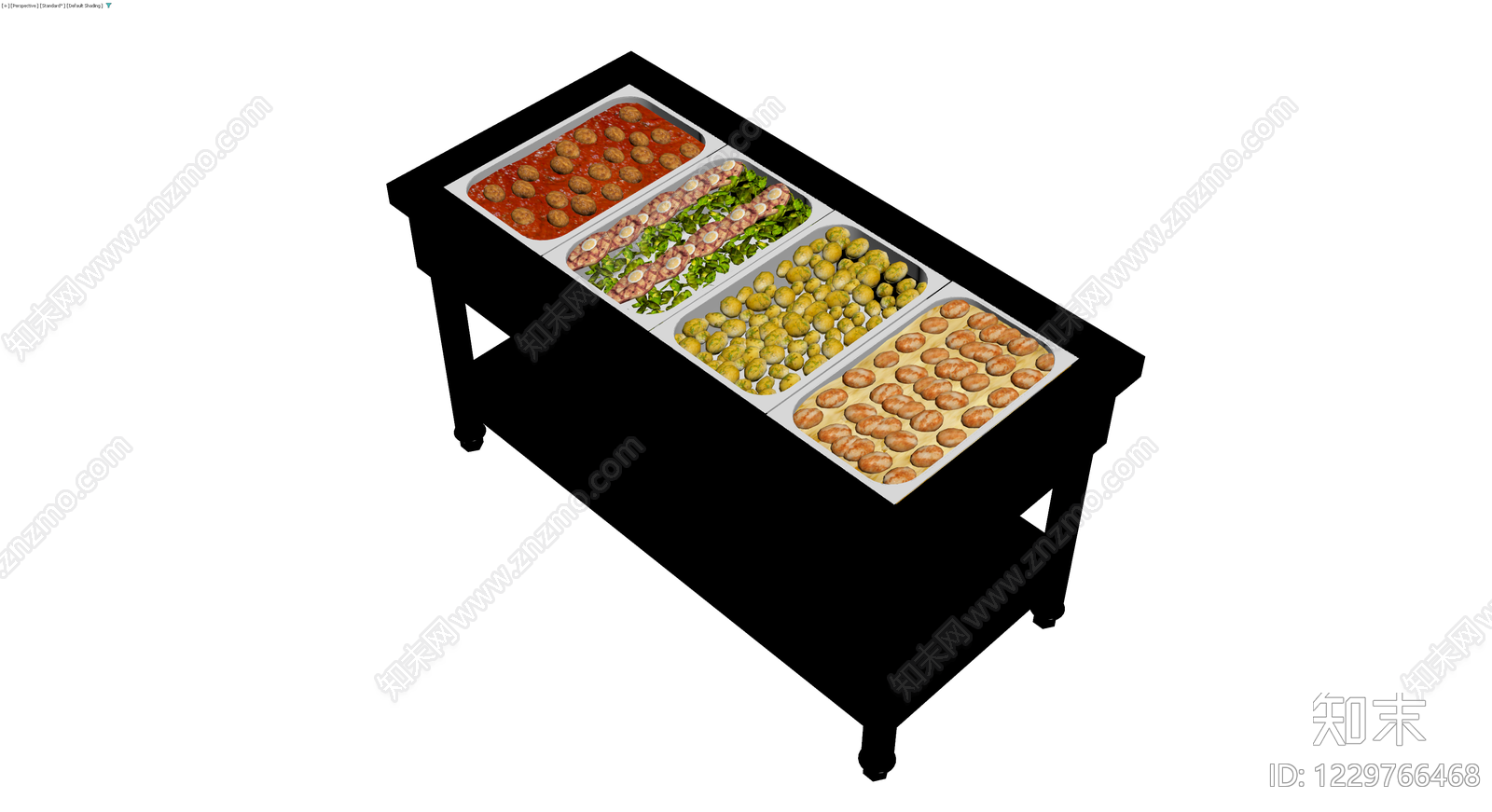四格商用保温台3D模型下载【ID:1229766468】