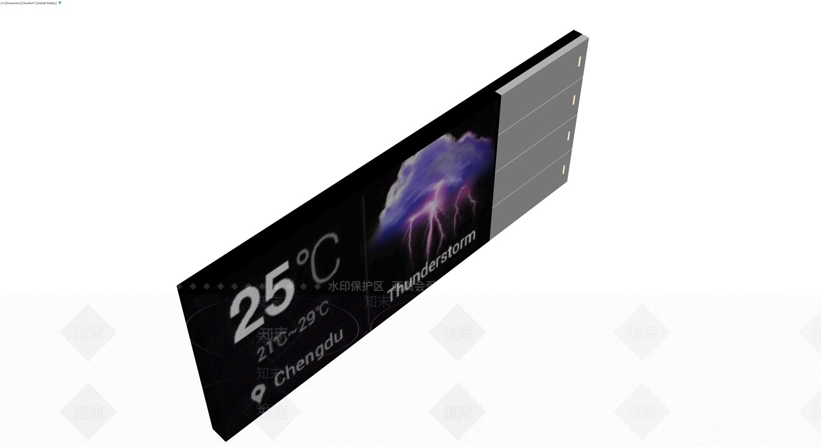 成都天气展示屏3D模型下载【ID:1230679371】