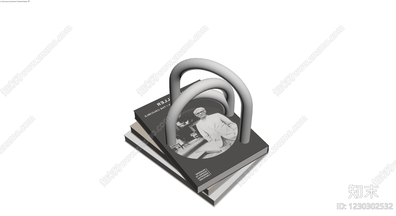 书籍与书立组合3D模型下载【ID:1230302532】