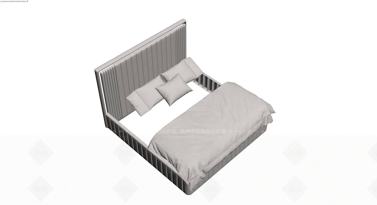 现代软包双人床模型3D模型下载【ID:1230342969】