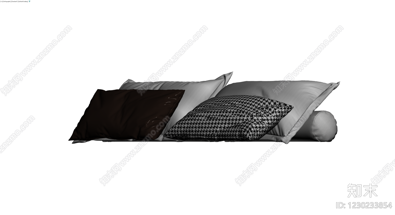 组合抱枕软饰3D模型下载【ID:1230233854】