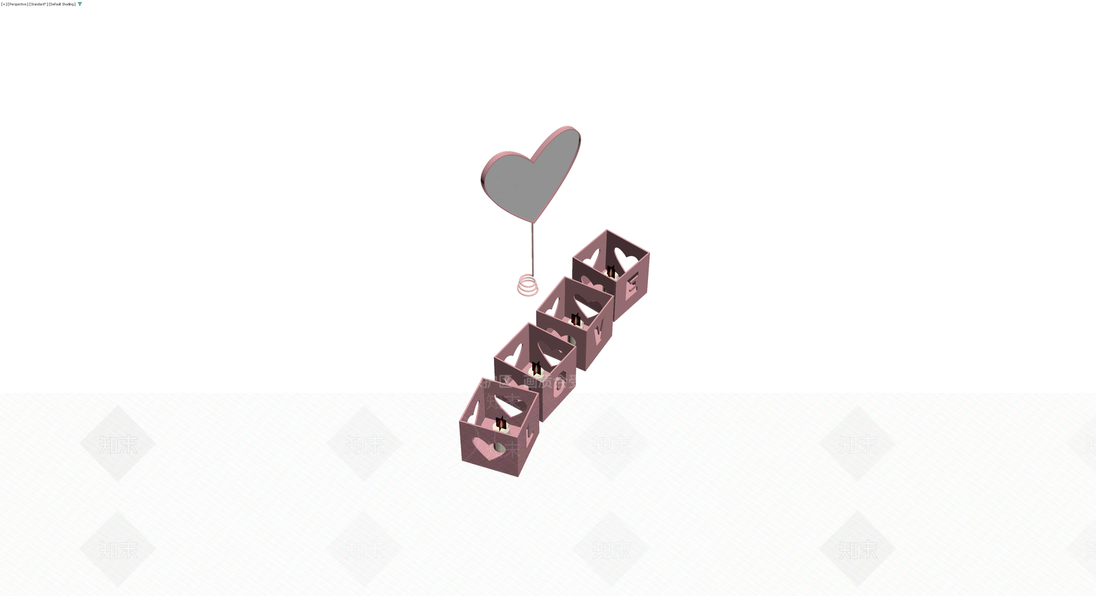 LOVE字母镂空灯座3D模型下载【ID:1230373282】