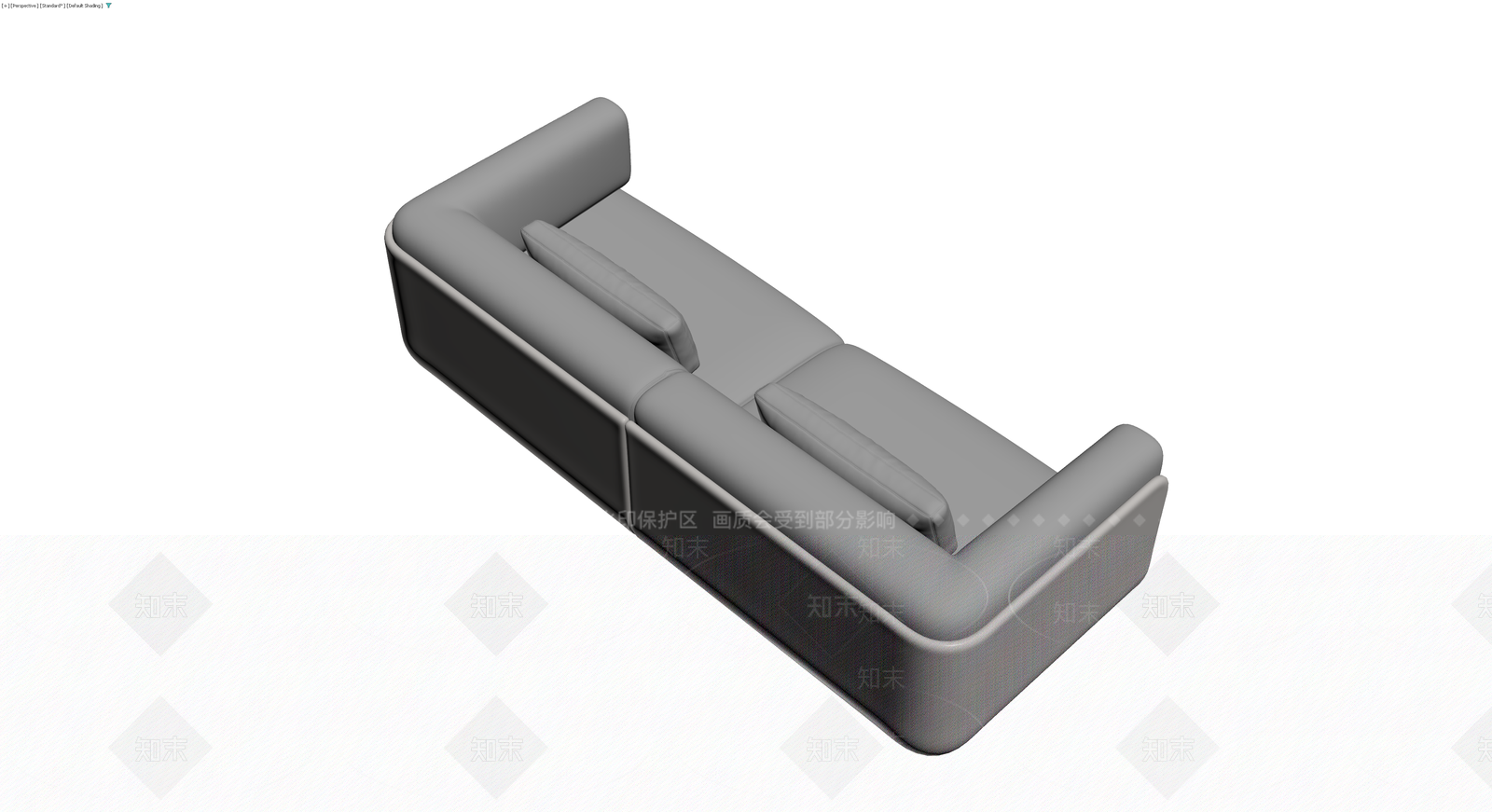 灰色双人沙发模型3D模型下载【ID:1229892219】
