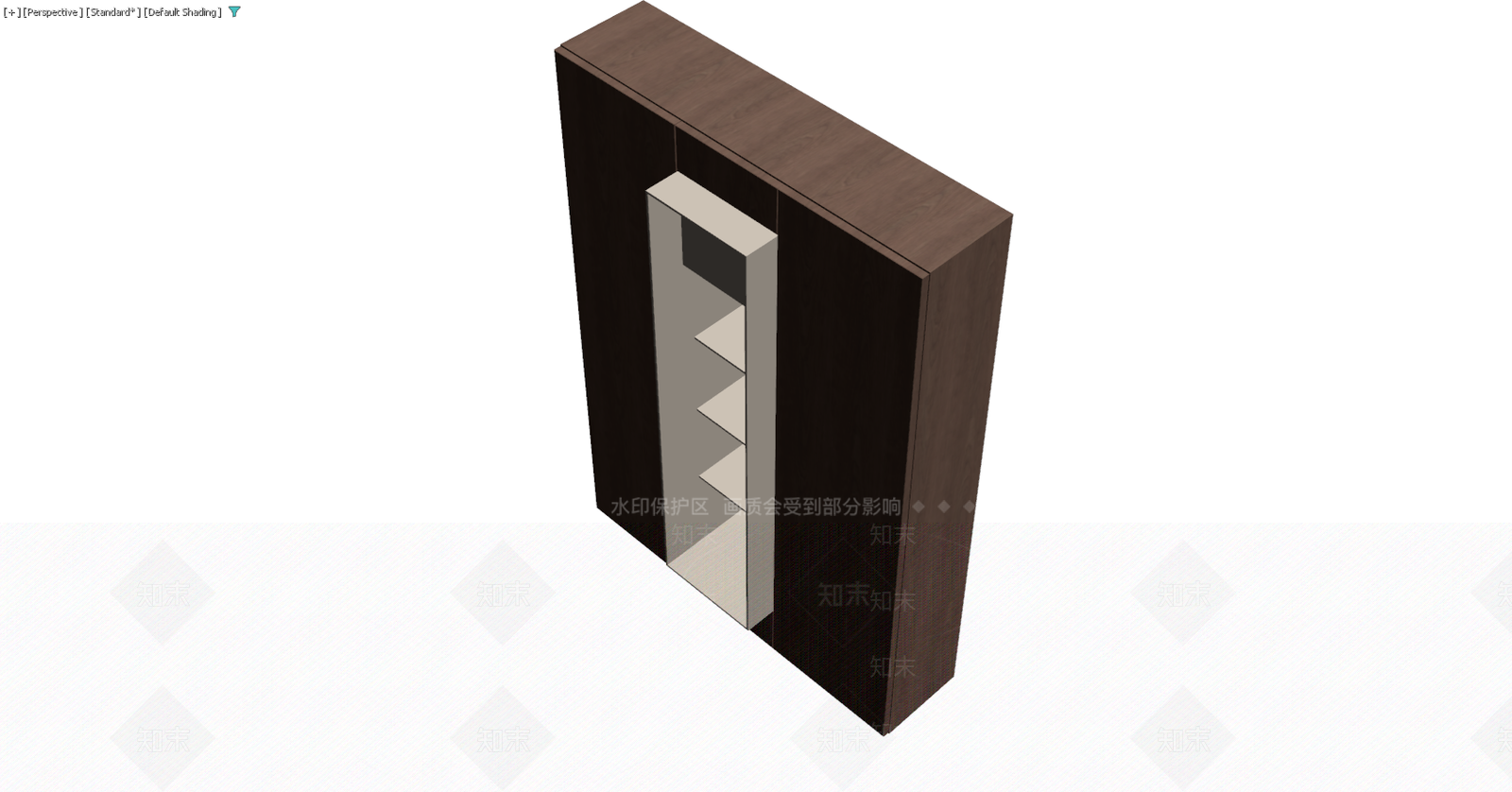 木质三门储物柜3D模型下载【ID:1229580915】