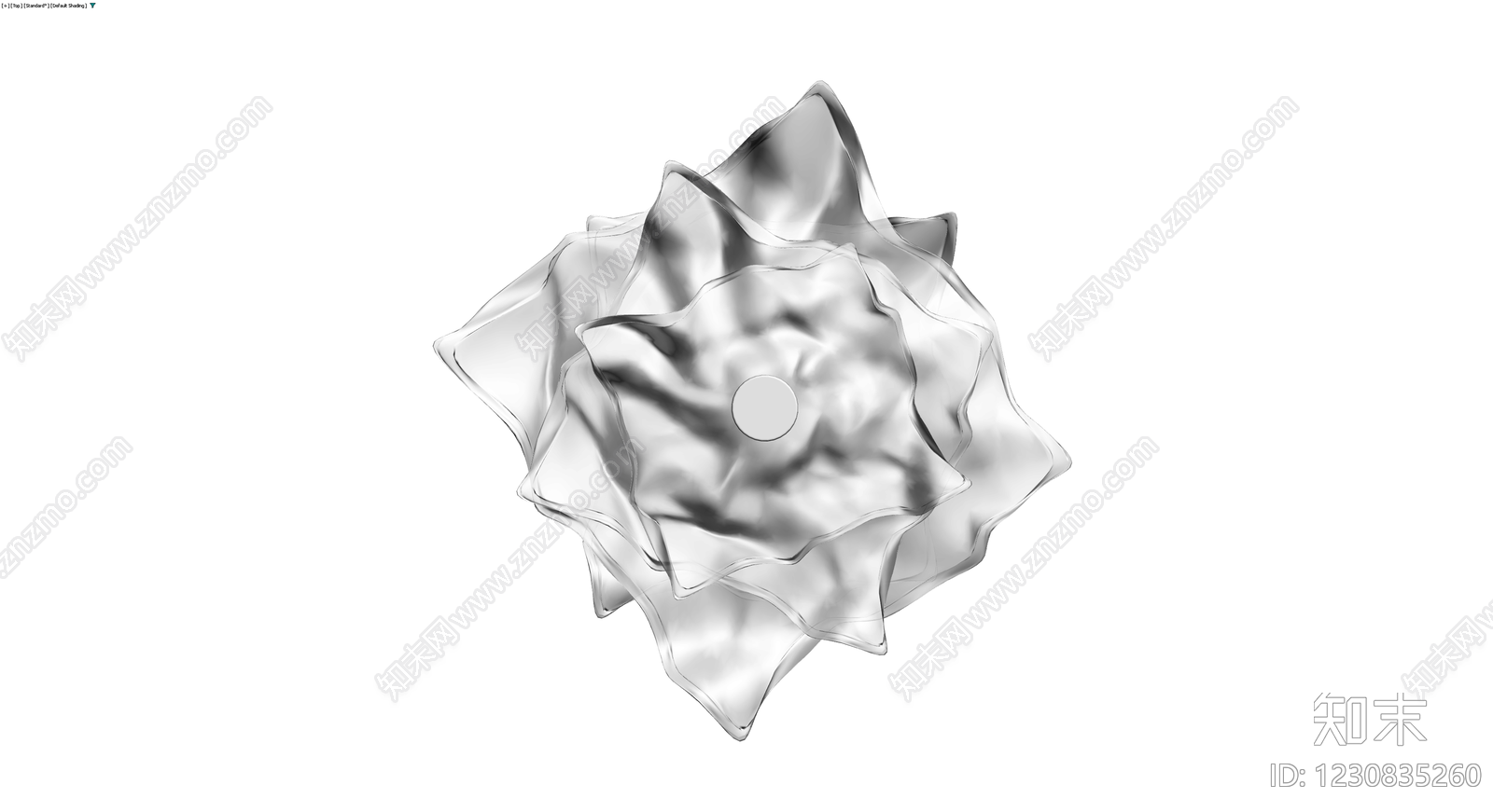层叠造型吊灯3D模型下载【ID:1230835260】