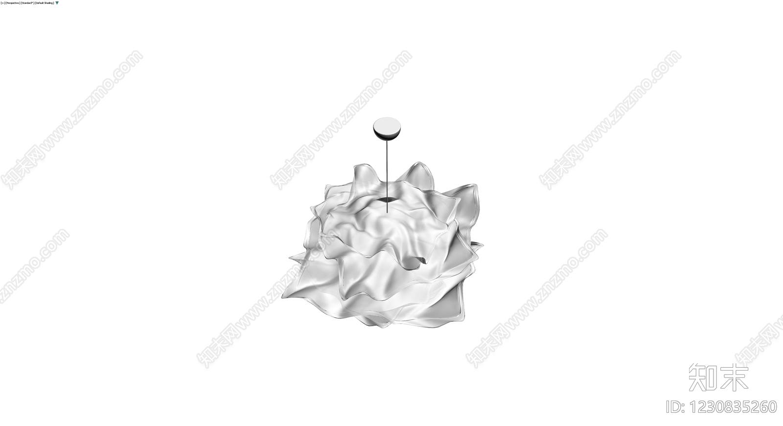 层叠造型吊灯3D模型下载【ID:1230835260】