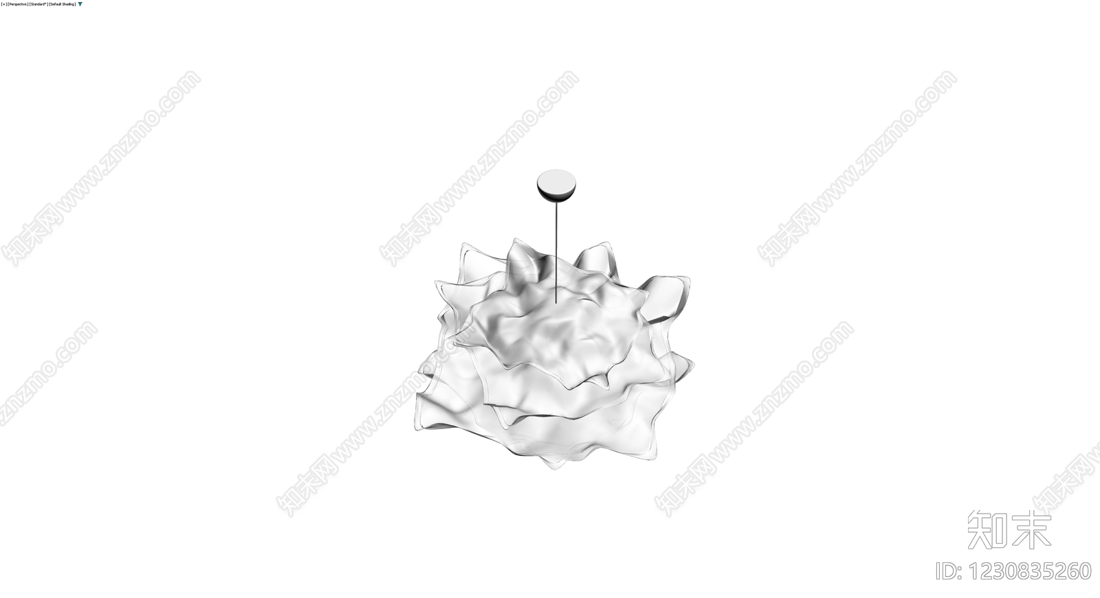 层叠造型吊灯3D模型下载【ID:1230835260】
