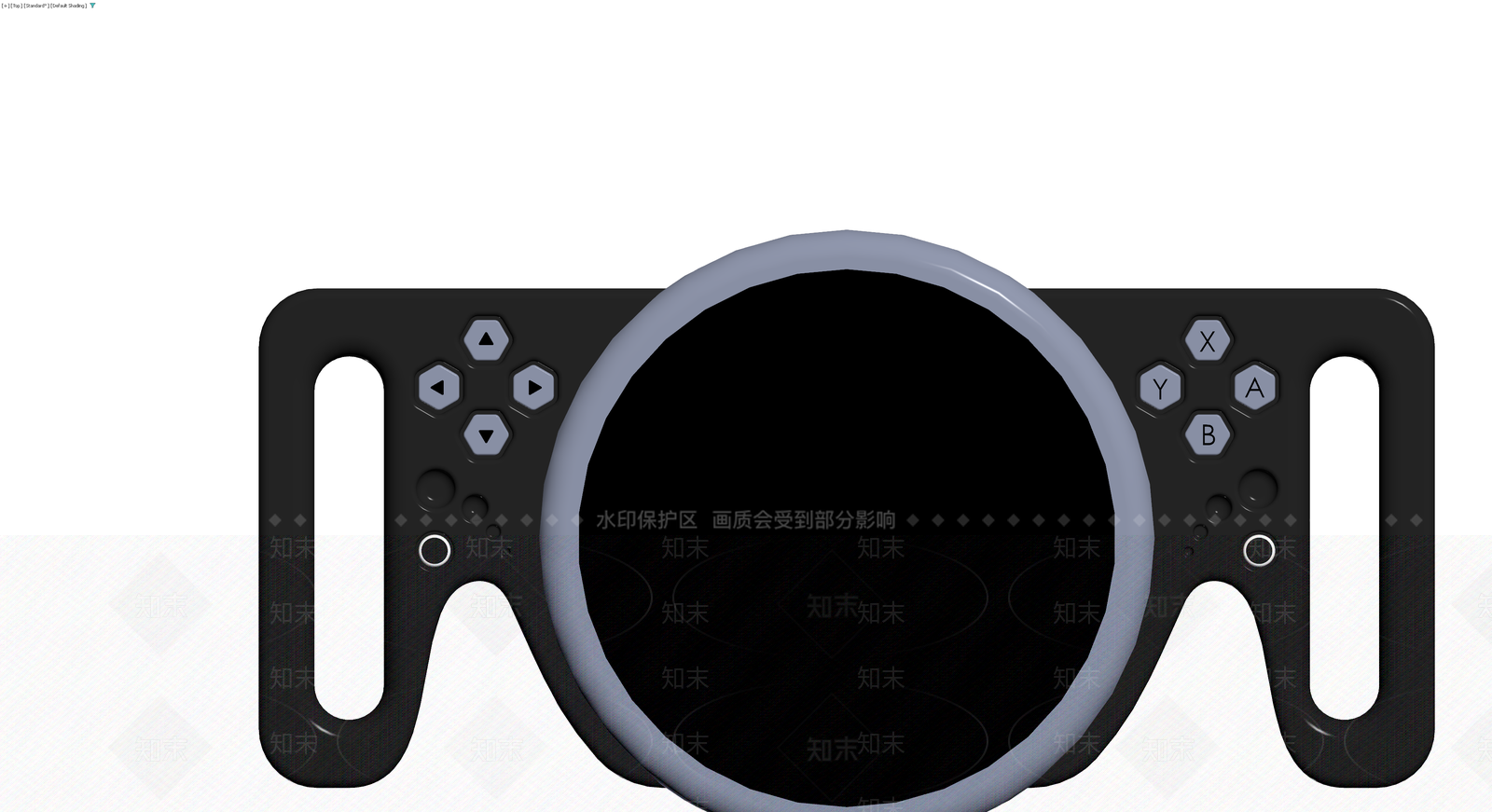 黑色圆形游戏手柄3D模型下载【ID:1230361798】