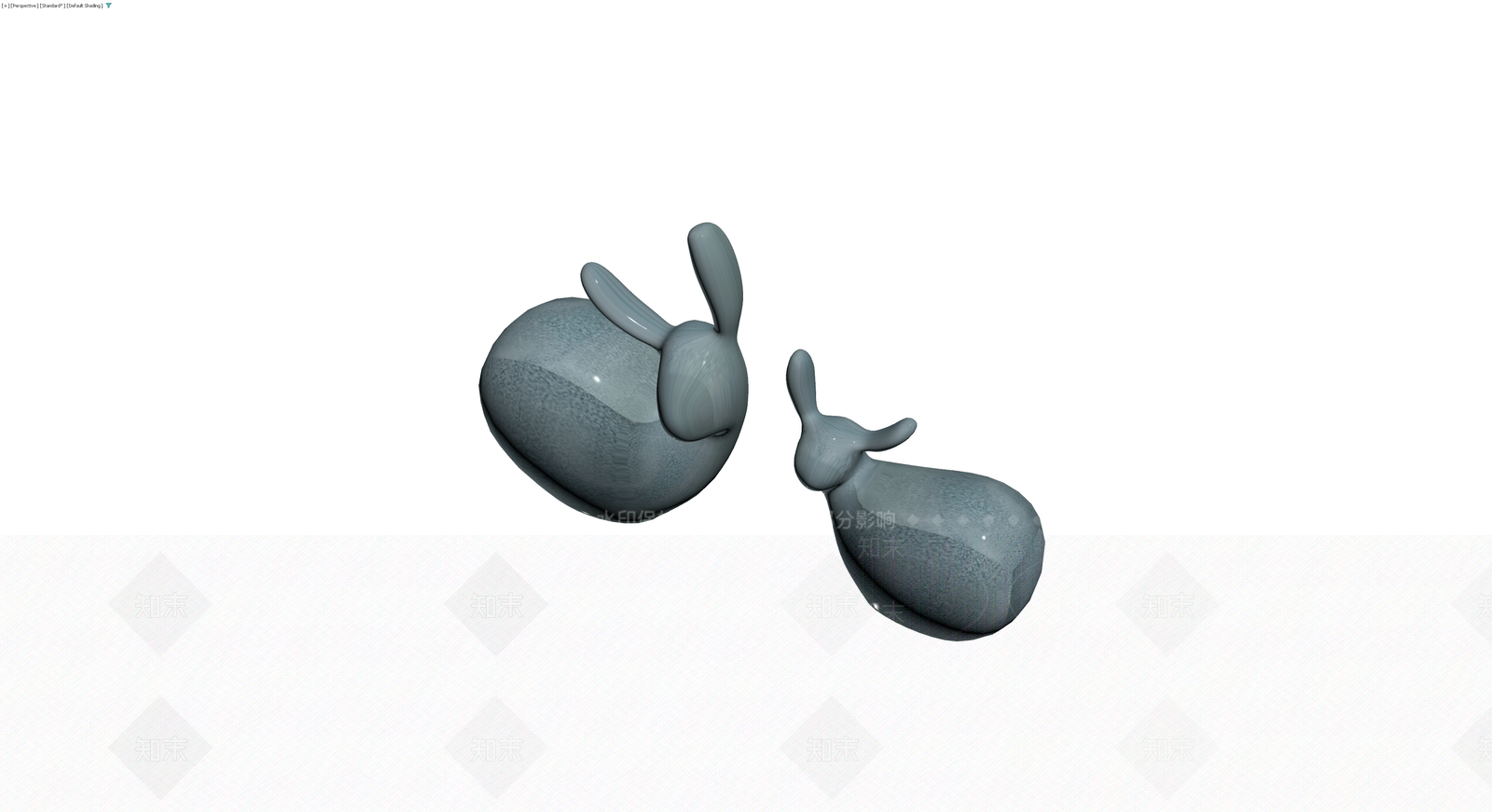 抽象双球雕塑3D模型下载【ID:1230419117】