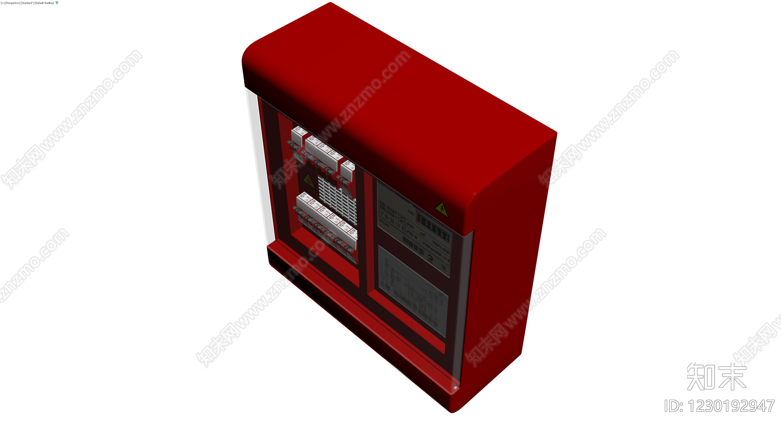 红色工业配电箱3D模型下载【ID:1230192947】