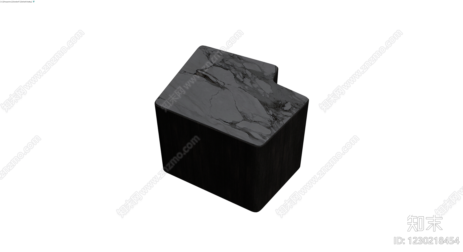 深色木纹大理石边几3D模型下载【ID:1230218454】