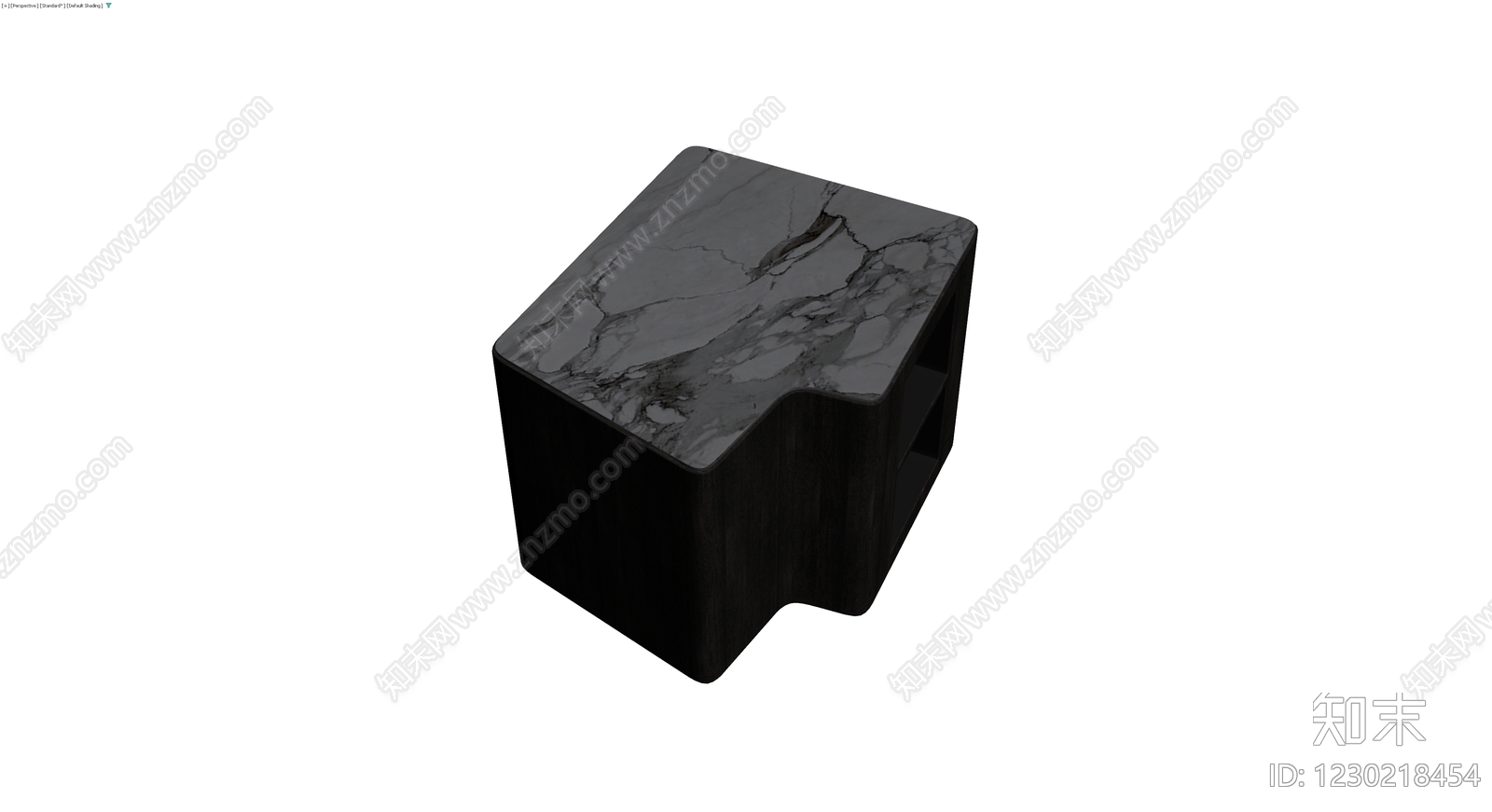 深色木纹大理石边几3D模型下载【ID:1230218454】