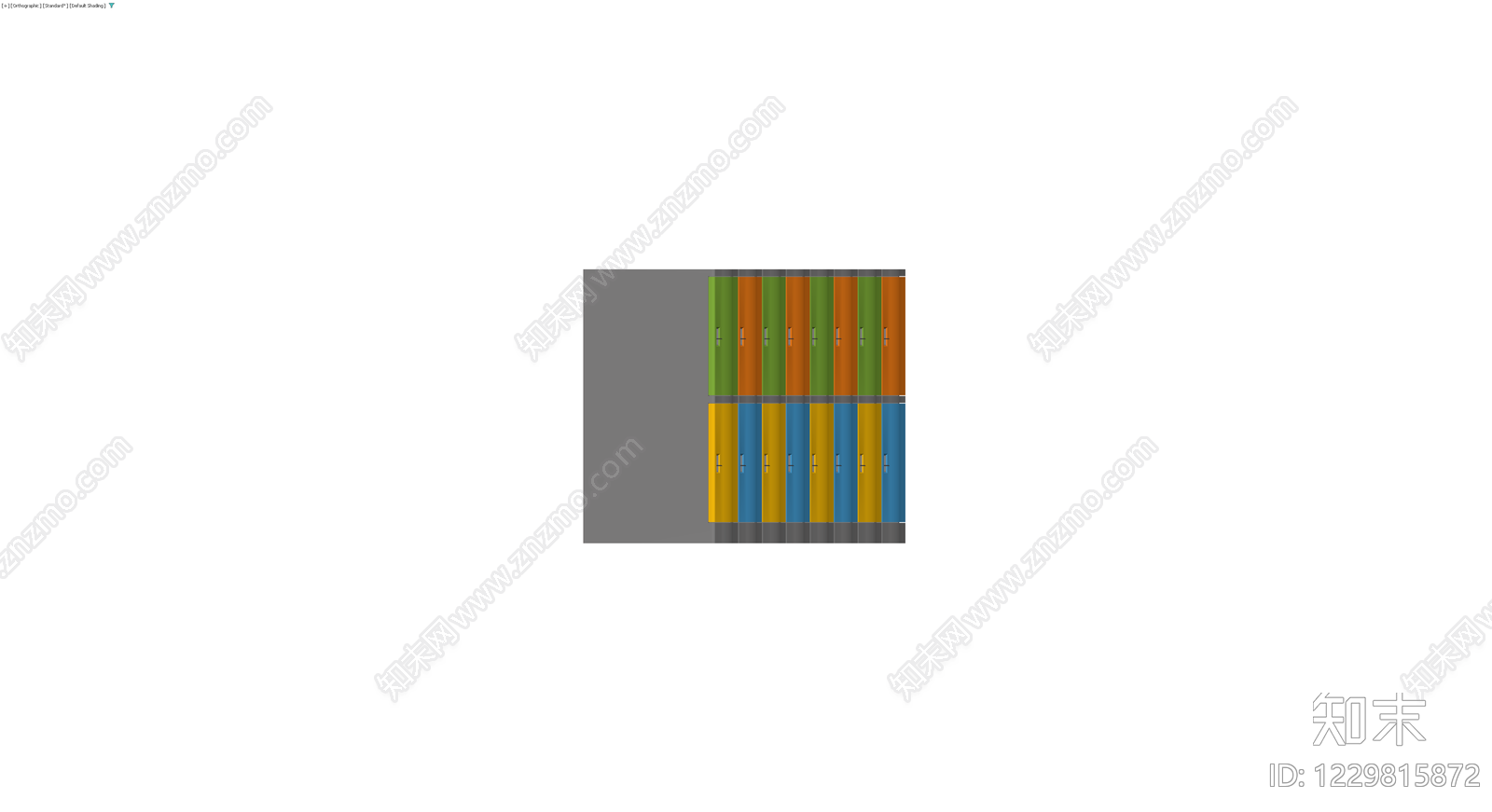彩色波浪储物柜组合3D模型下载【ID:1229815872】