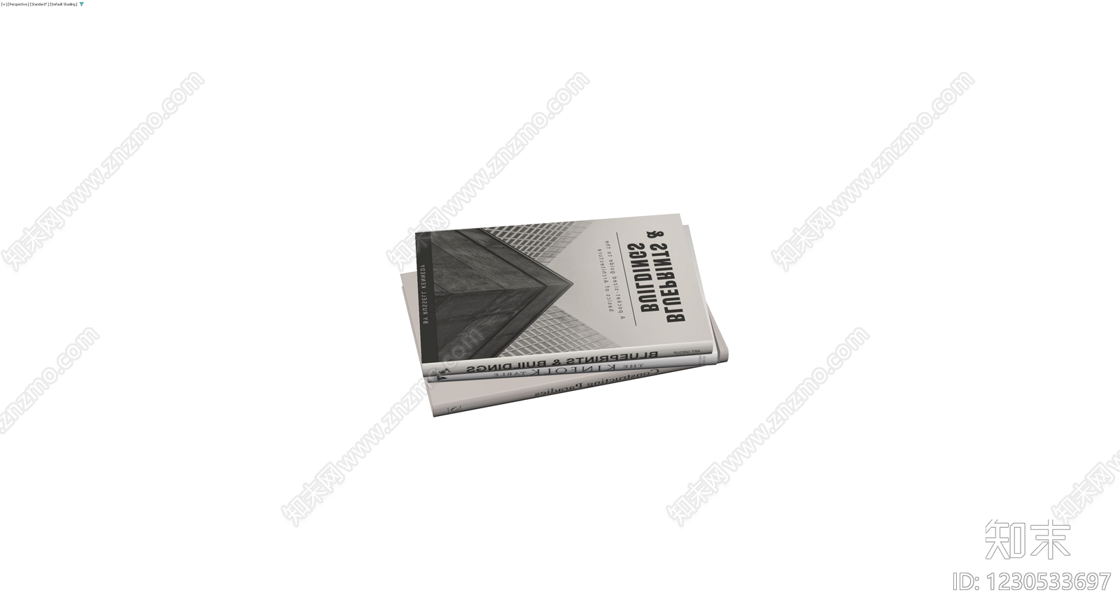建筑类书籍组合模型3D模型下载【ID:1230533697】