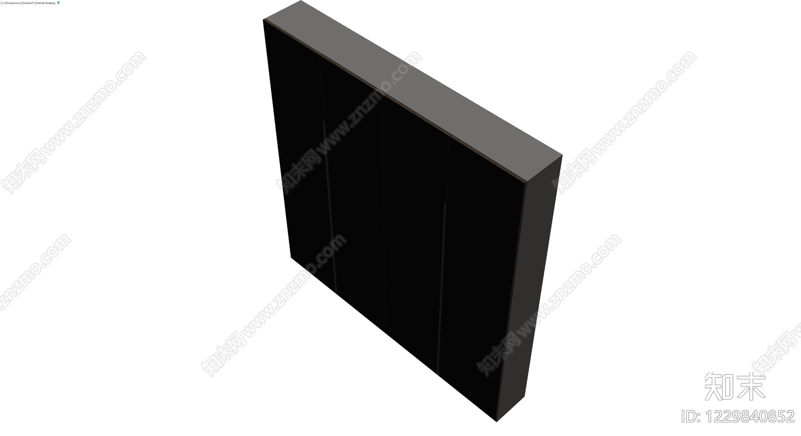 四门黑色立柜3D模型下载【ID:1229840852】