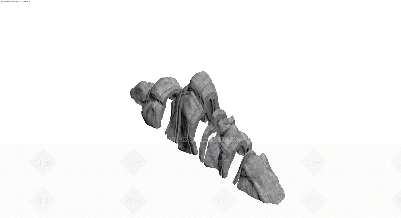 层叠雕塑景观石3D模型下载【ID:1230598503】