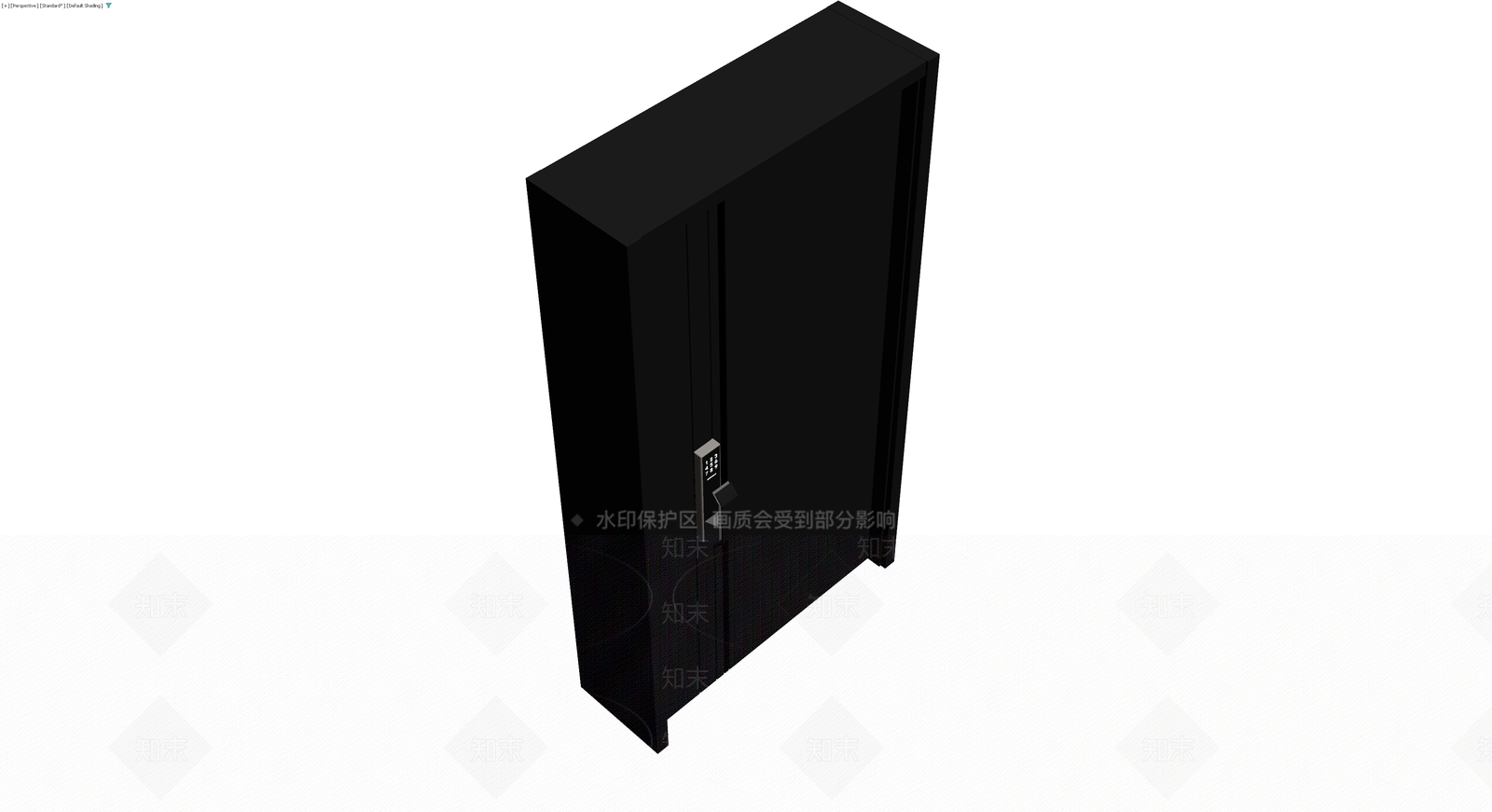 黑色智能密码锁门体3D模型下载【ID:1230138347】