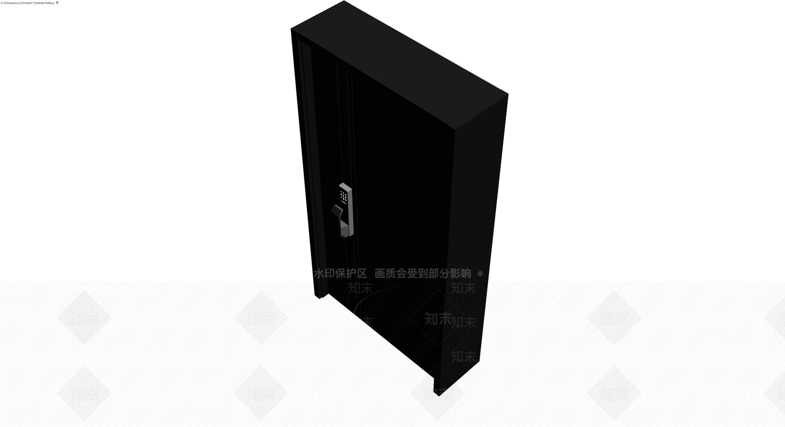 黑色智能密码锁门体3D模型下载【ID:1230138347】