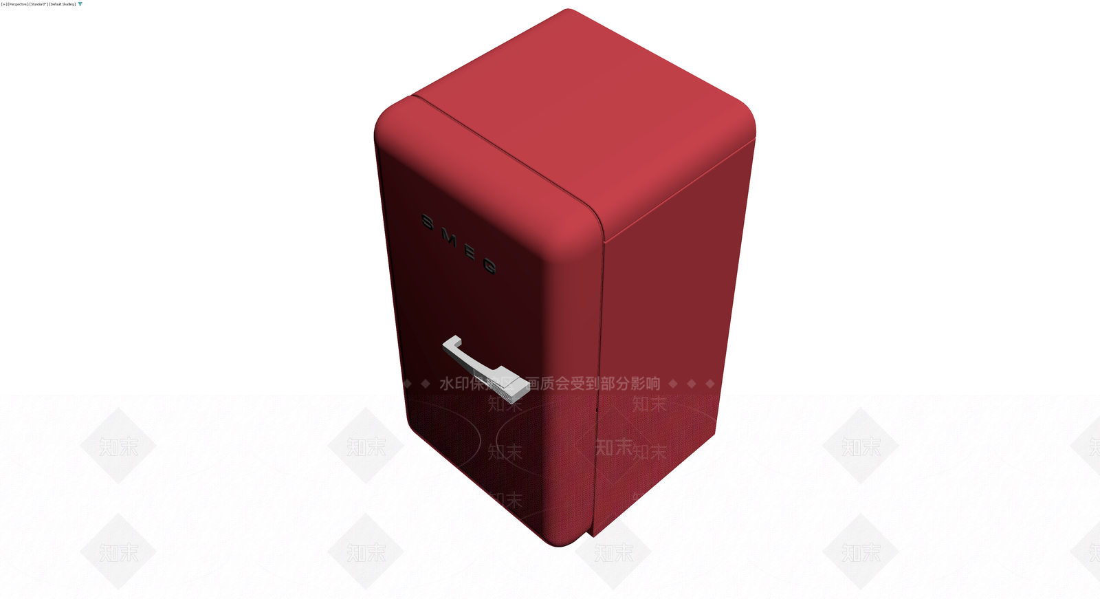红色复古冰箱3D模型下载【ID:1230549916】