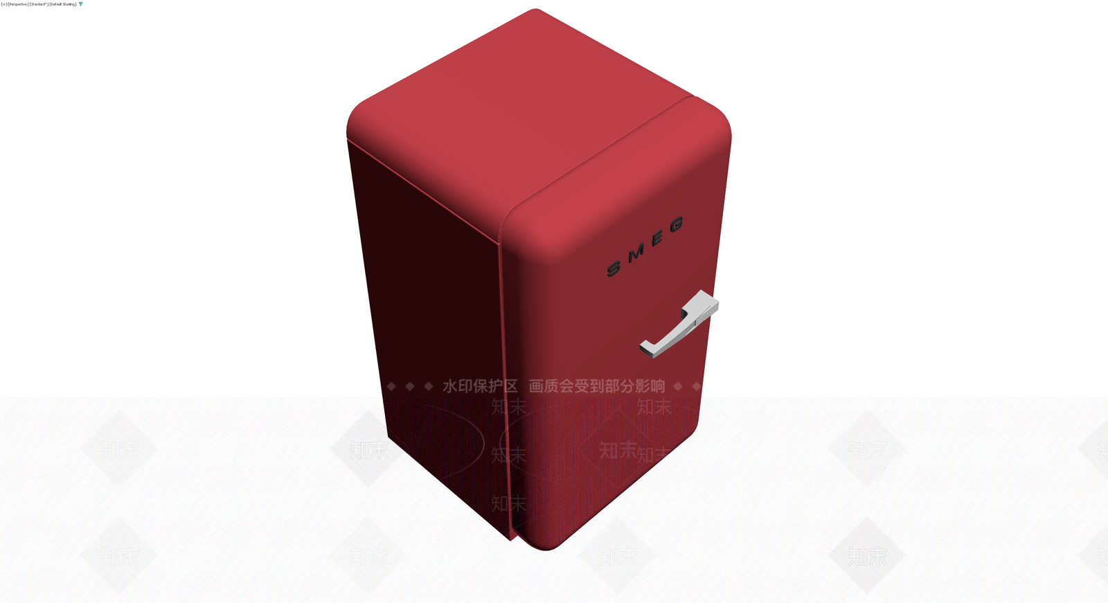 红色复古冰箱3D模型下载【ID:1230549916】