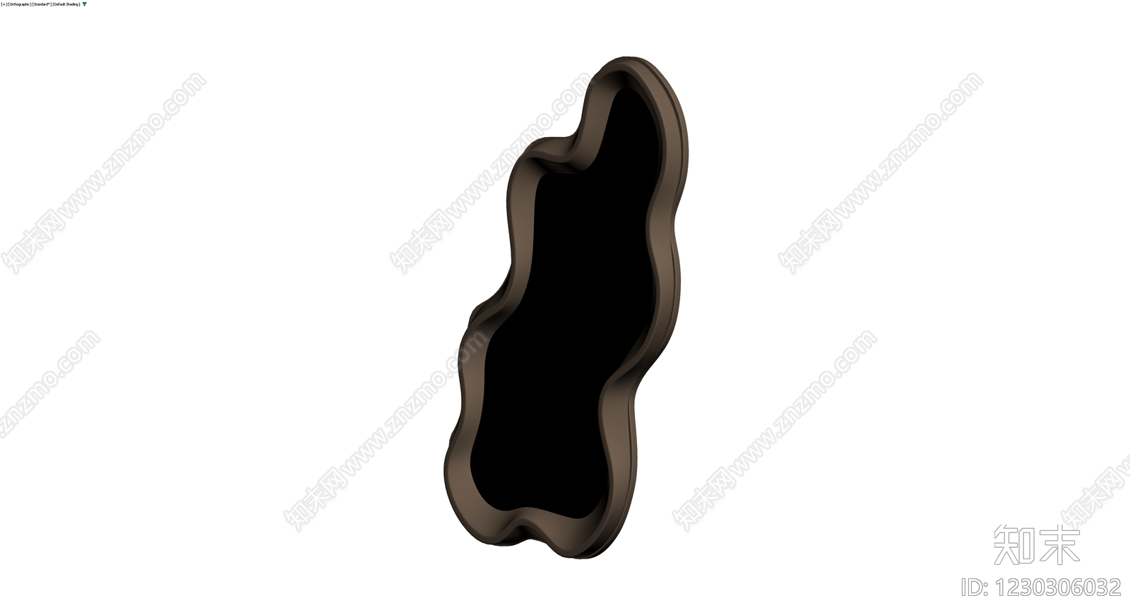 波浪形棕色托盘3D模型下载【ID:1230306032】