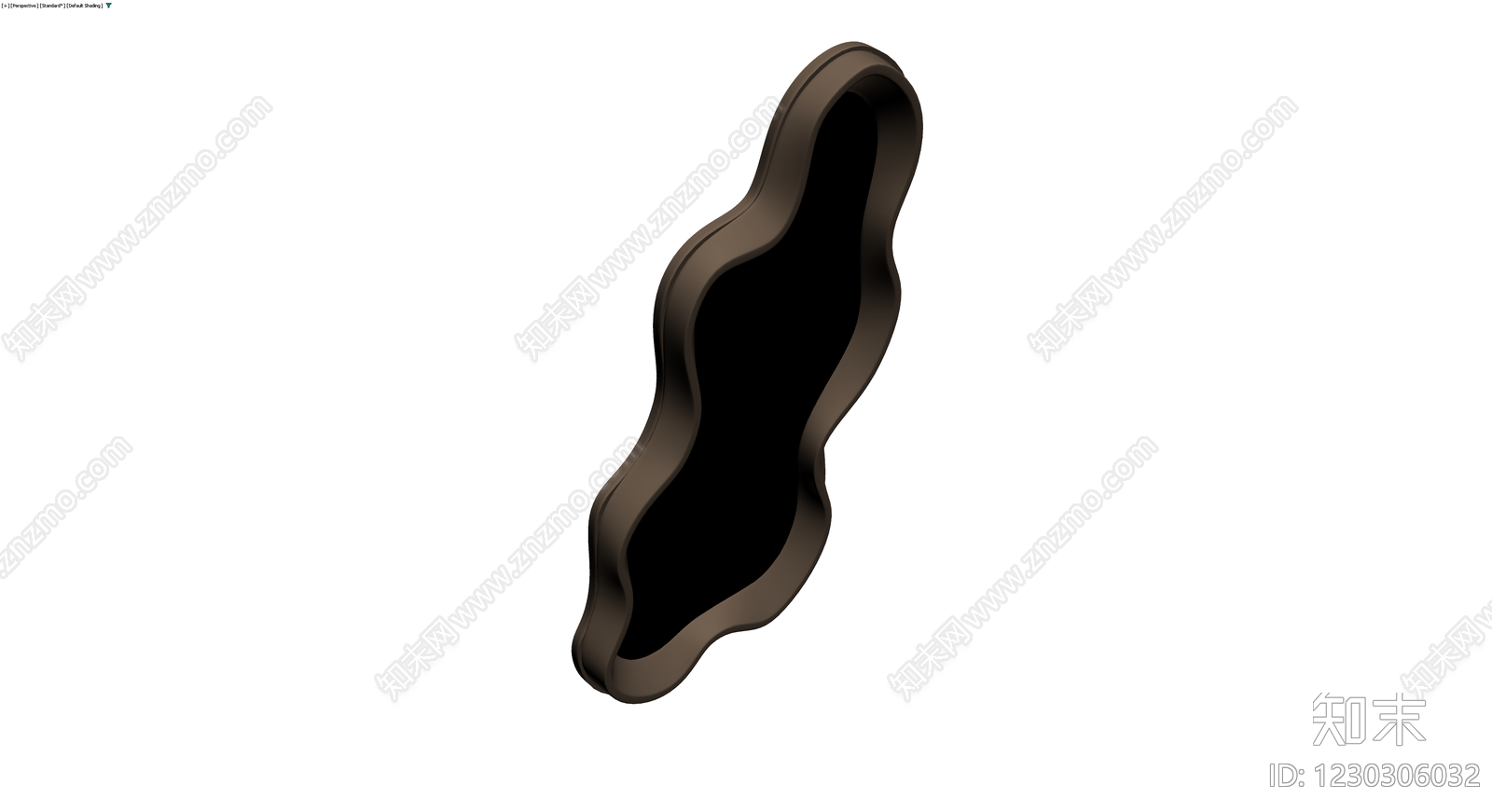 波浪形棕色托盘3D模型下载【ID:1230306032】