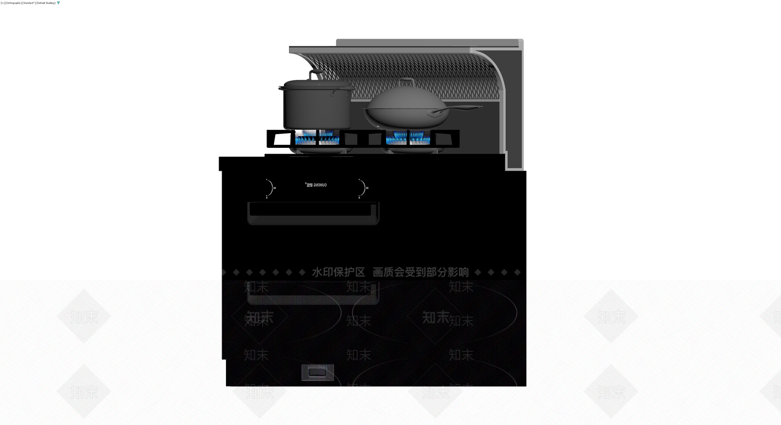 集成灶具套装灰模3D模型下载【ID:1230760333】