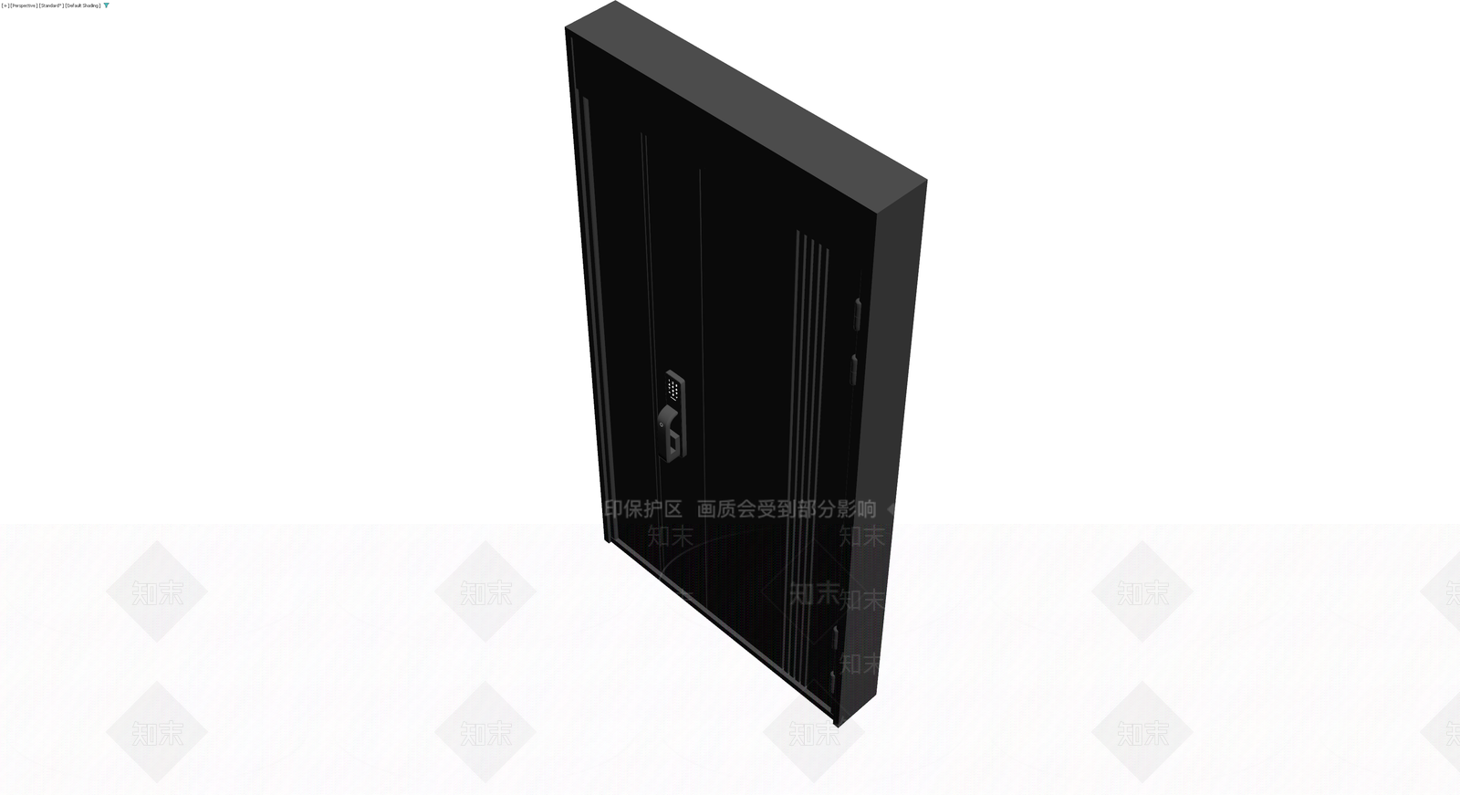 深灰色现代入户门3D模型下载【ID:1229886996】