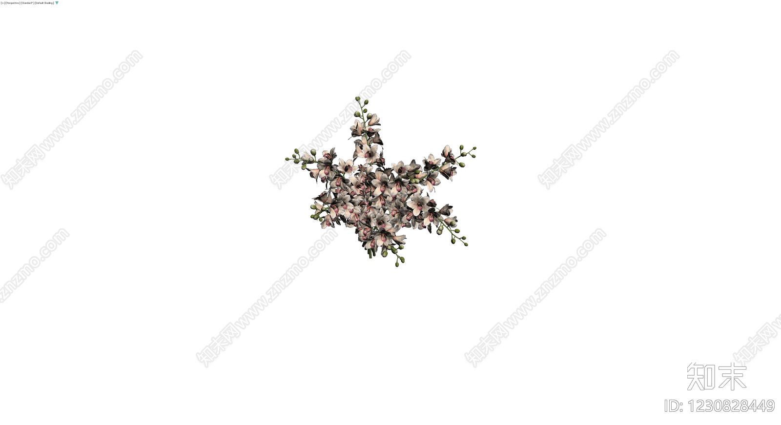 仿真兰花束3D模型下载【ID:1230828449】