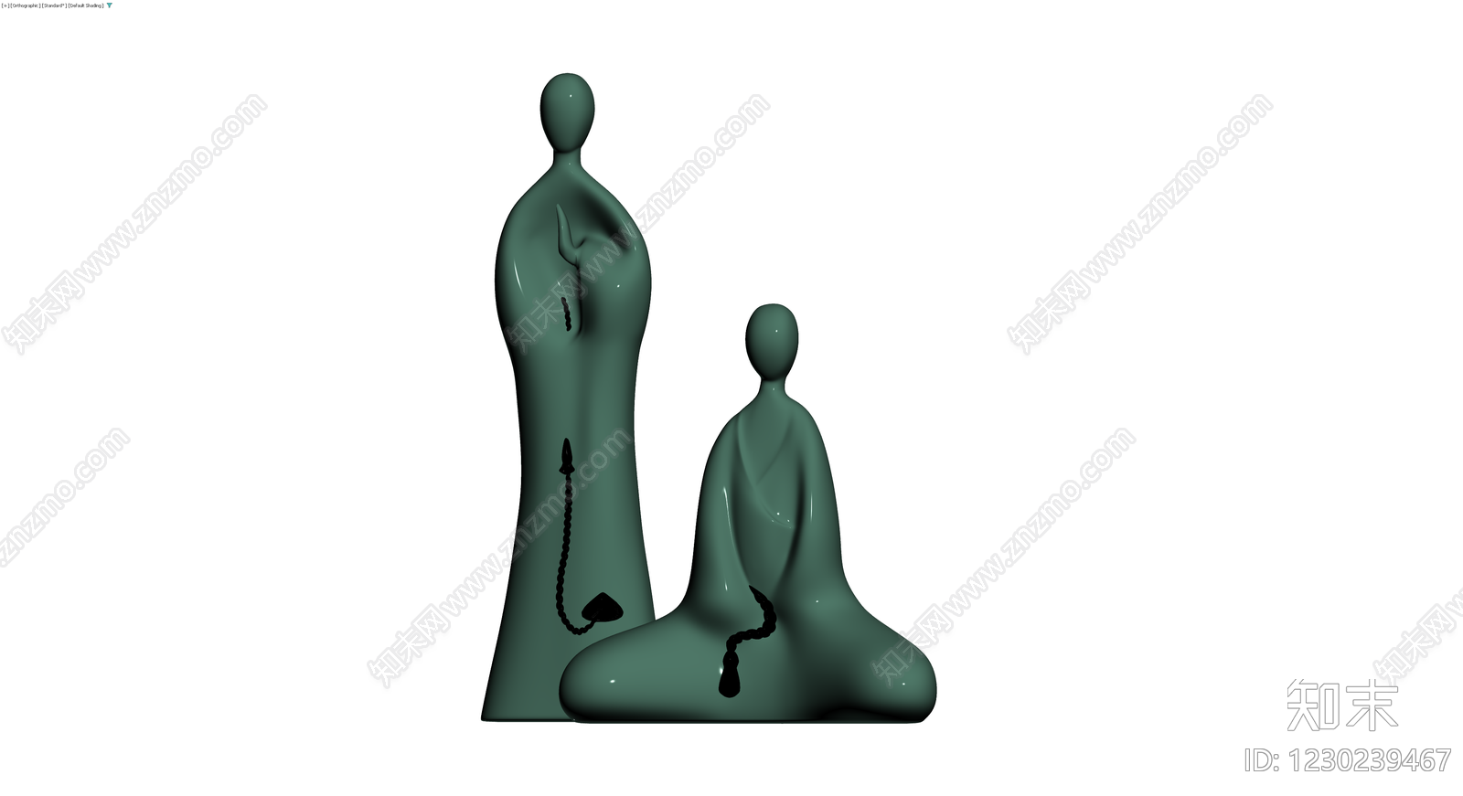 母子祈祷人物雕塑3D模型下载【ID:1230239467】