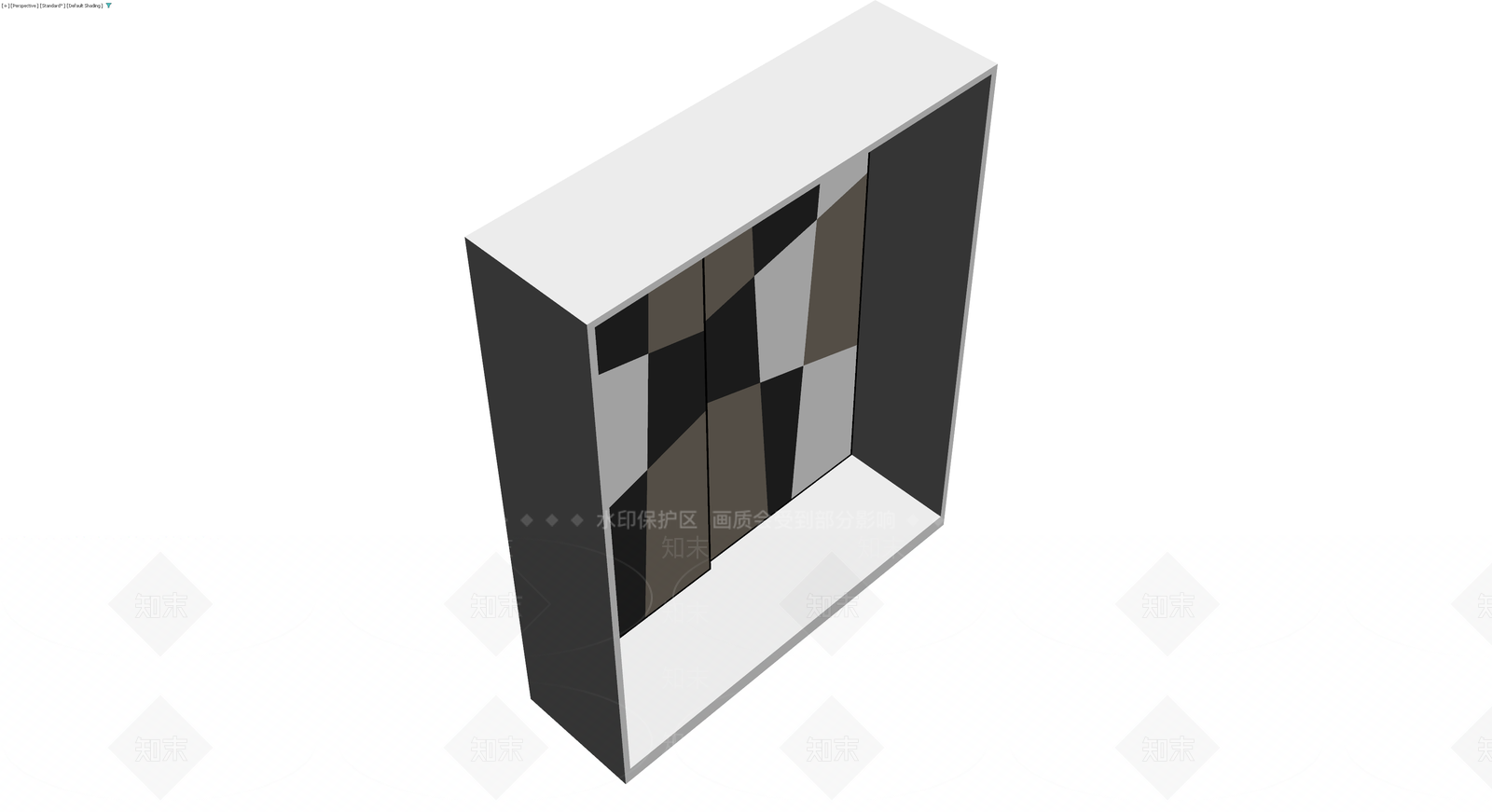 几何拼色装饰柜3D模型下载【ID:1230450912】