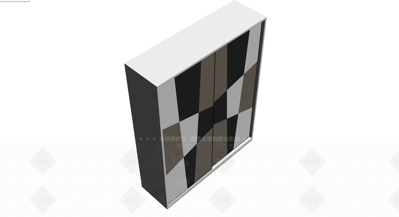 几何拼色装饰柜3D模型下载【ID:1230450912】