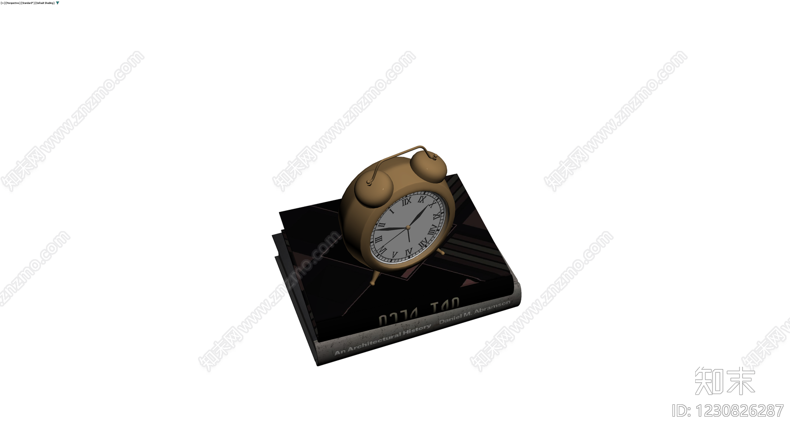 闹钟与书籍组合模型3D模型下载【ID:1230826287】